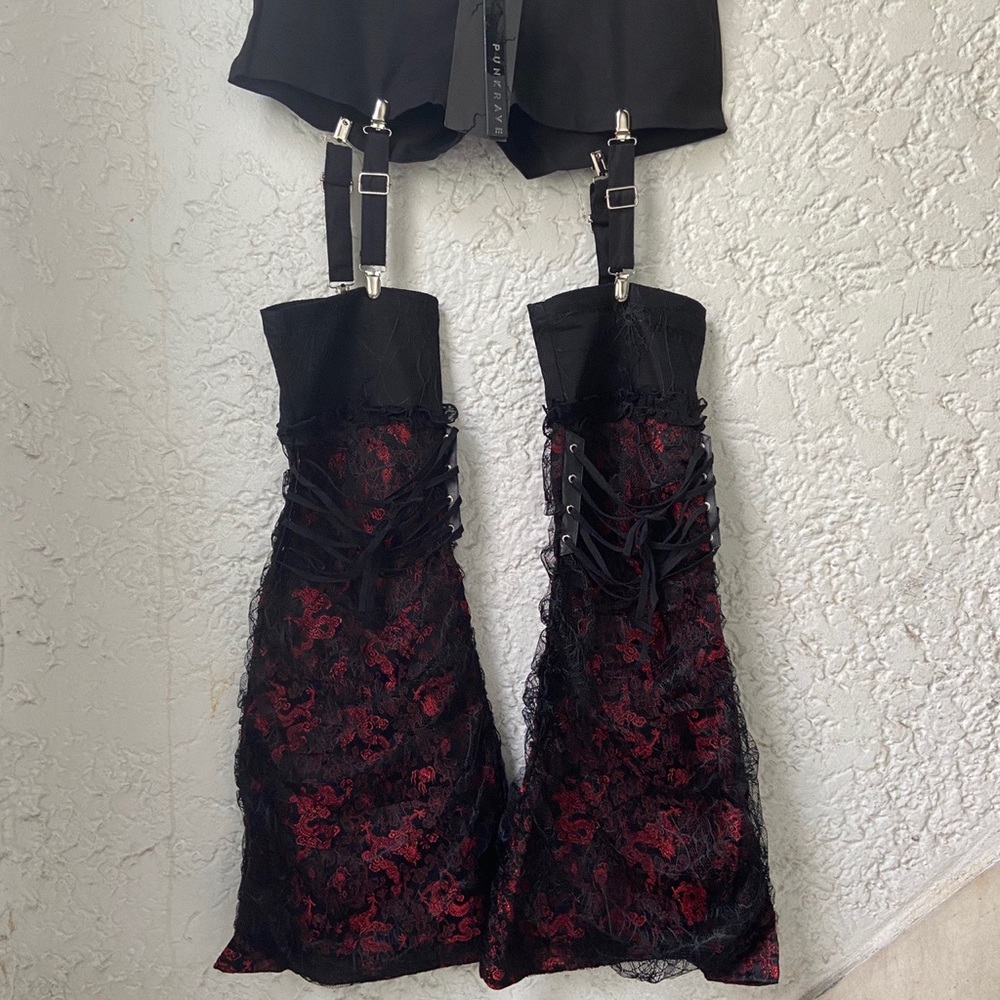 Punk rave shorts w/ leg warmers